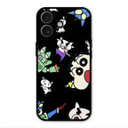 Cartoon Pattern Glass Case Cover For iPhone 17