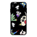 Cartoon Pattern Glass Case Cover For iPhone XS Max