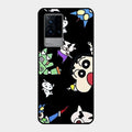 Cartoon Pattern Glass Case Cover For Iqoo 9 5G