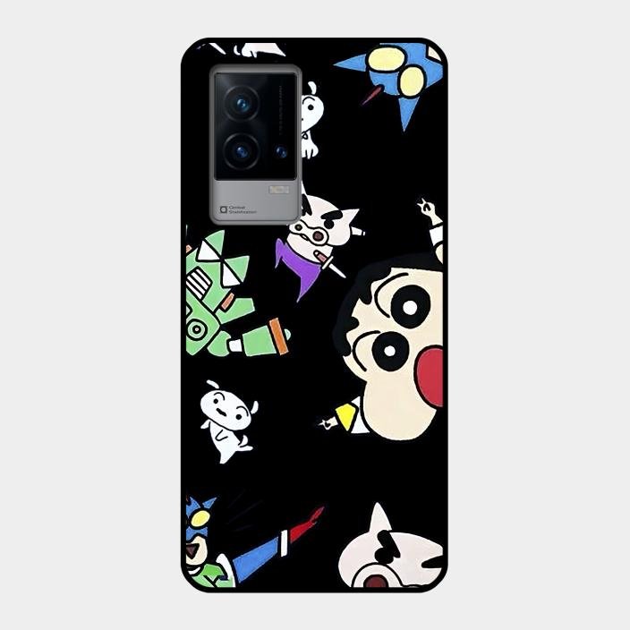 Cartoon Pattern Glass Case Cover For Iqoo 9 5G