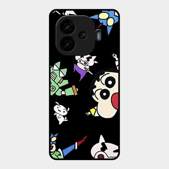 Cartoon Pattern Metal Case Cover For iQOO - ShopOnCliQ