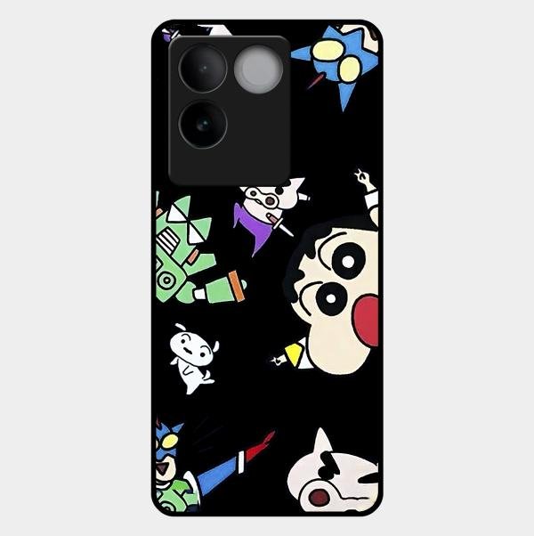Cartoon Pattern Metal Case Cover For iQOO - ShopOnCliQ