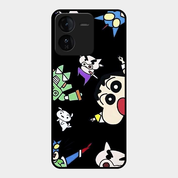 Cartoon Pattern Glass Case Cover For Iqoo Z9 5G