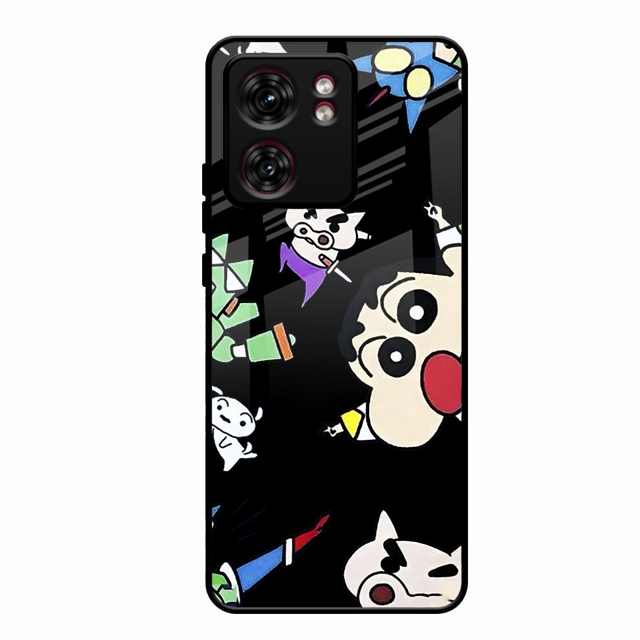 Cartoon Pattern Glass Case Cover For Motorola Edge 40