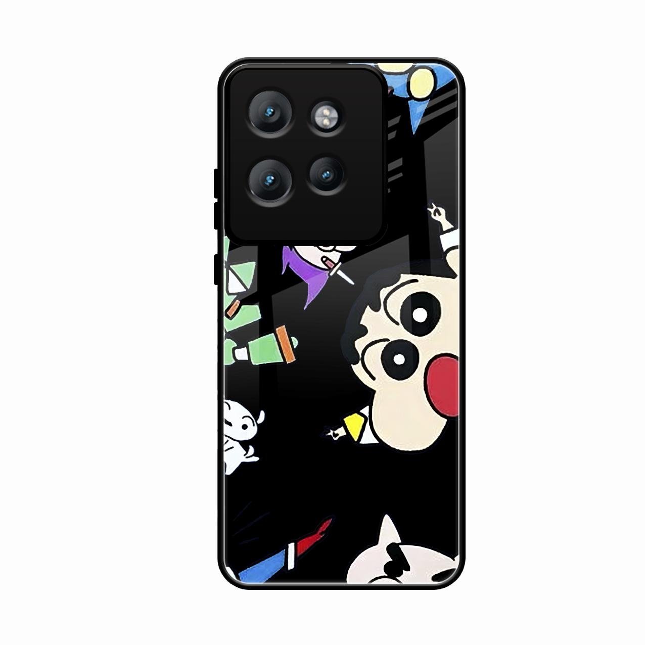 Cartoon Pattern Glass Case Cover For Motorola Edge 50
