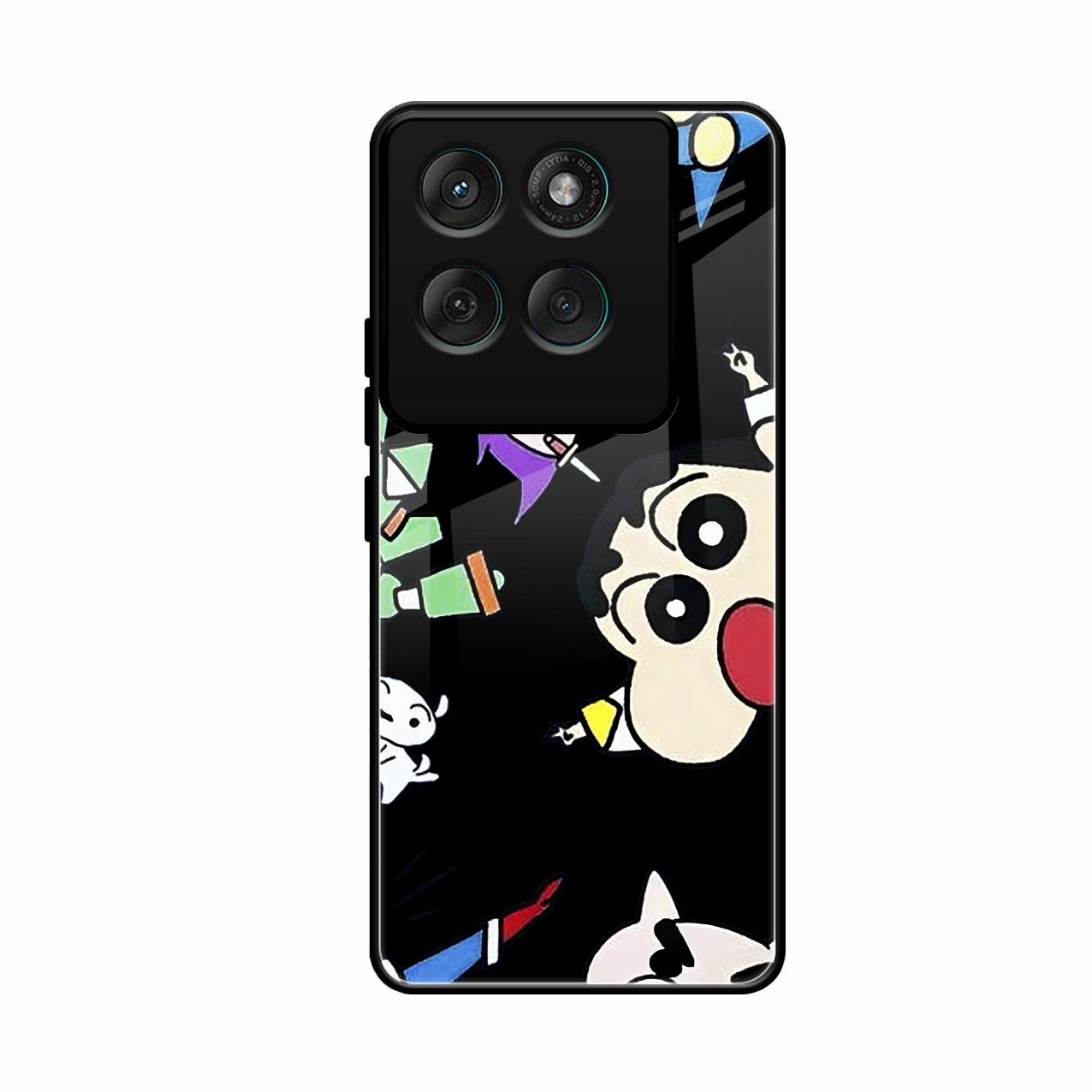 Cartoon Pattern Glass Case Cover For Motorola Edge 60 Pro 5G