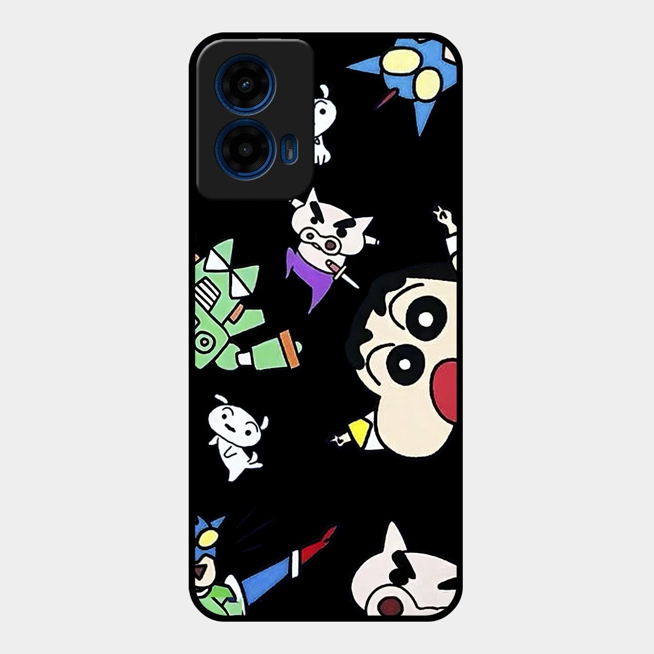 Cartoon Pattern Glass Case Cover For Motorola G45 5G