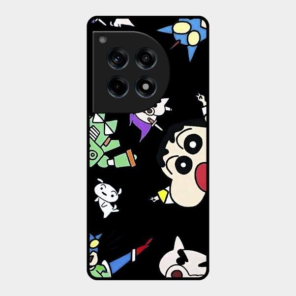 Cartoon Pattern Glass Case Cover For Oneplus