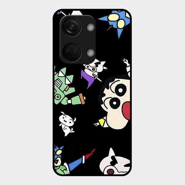 Cartoon Pattern Glass Case Cover For Oneplus - ShopOnCliQ