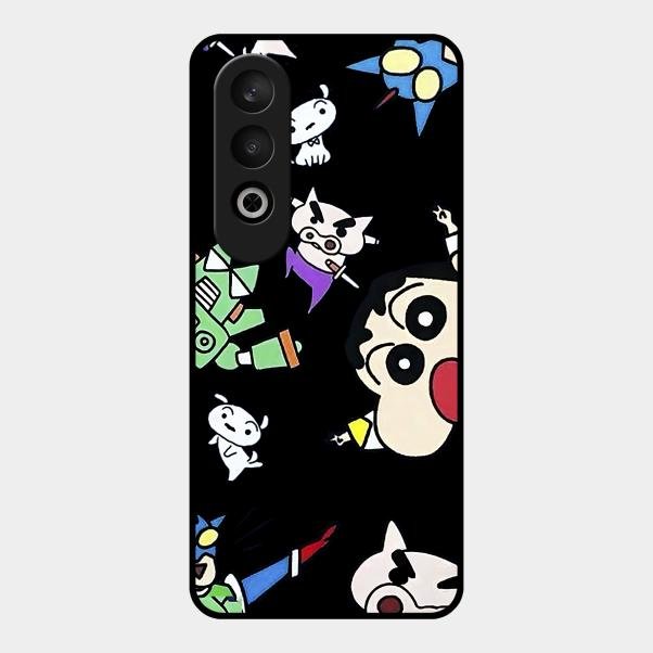 Cartoon Pattern Glass Case Cover For Oneplus - ShopOnCliQ