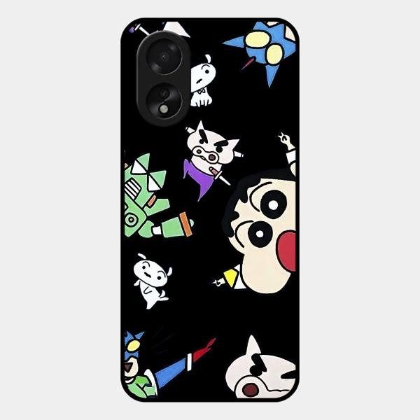Cartoon Pattern Glass Case Cover For Oppo - ShopOnCliQ