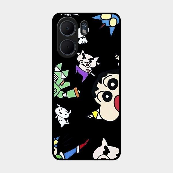 Cartoon Pattern Glass Case Cover For Oppo A5X 5G