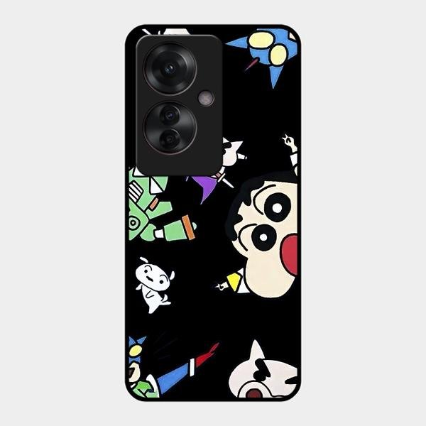 Cartoon Pattern Glass Case Cover For Oppo F25 Pro 5G