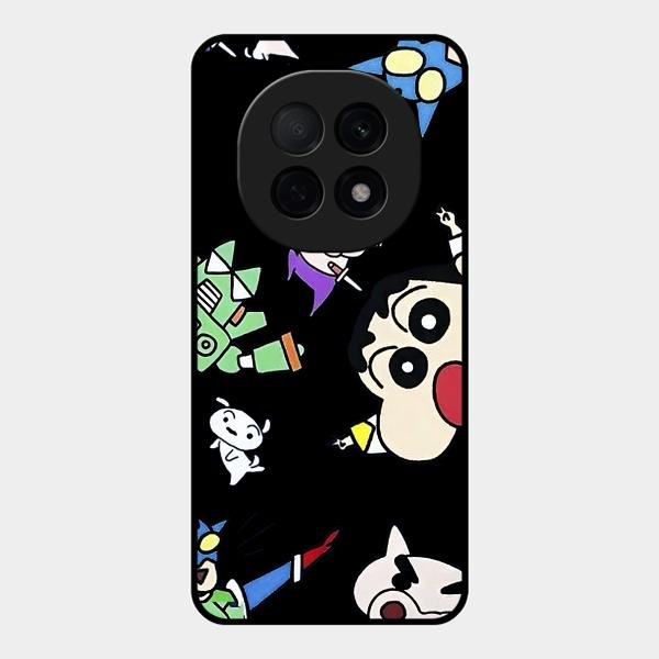 Cartoon Pattern Glass Case Cover For Oppo