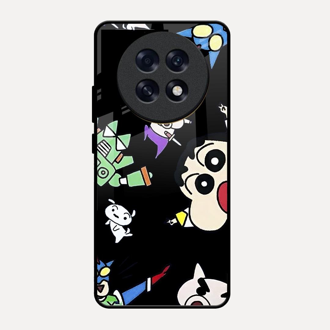 Cartoon Pattern Glass Case Cover For Oppo F31 Pro Plus 5G