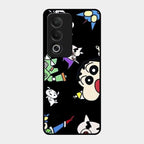 Cartoon Pattern Glass Case Cover For Oppo K12X 5G