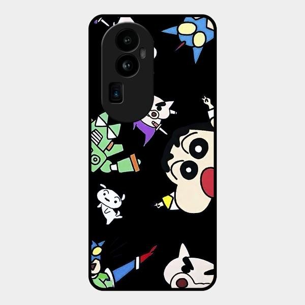 Cartoon Pattern Glass Case Cover For Oppo - ShopOnCliQ