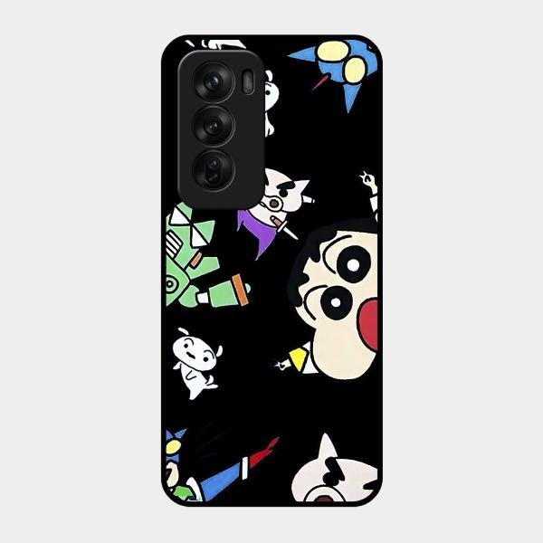Cartoon Pattern Glass Case Cover For Oppo - ShopOnCliQ