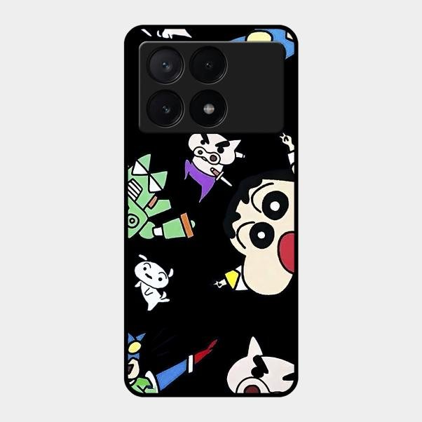 Cartoon Pattern Glass Case Cover For Poco X6 Pro 5G