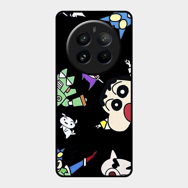 Cartoon Pattern Glass Case Cover For Realme 12 Pro Plus 5G