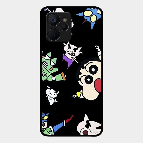 Cartoon Pattern Glass Case Cover For Realme 9I 5G