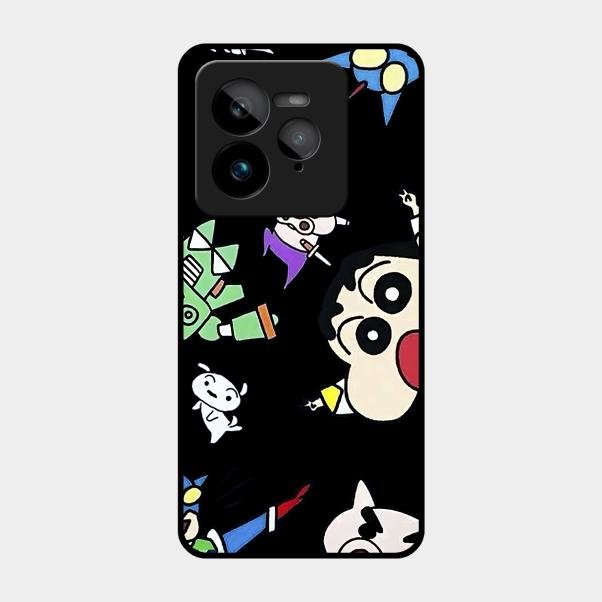 Cartoon Pattern Glass Case Cover For Realme - ShopOnCliQ