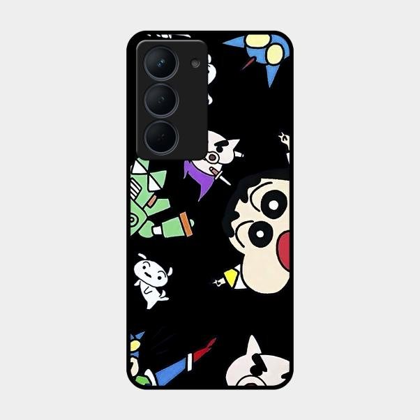 Cartoon Pattern Glass Case Cover For Realme