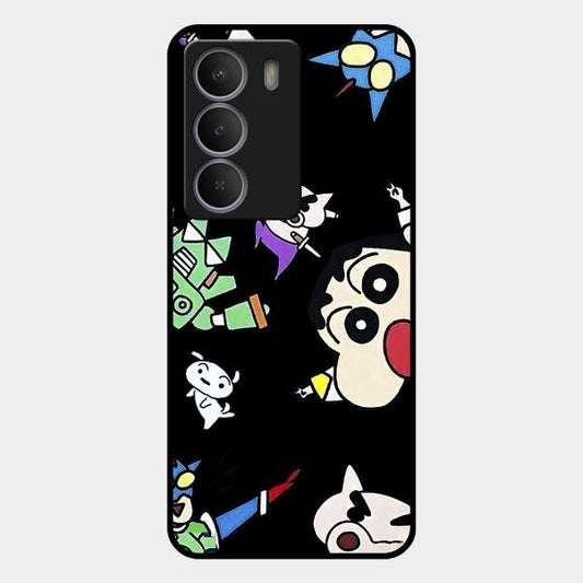 Cartoon Pattern Glass Case Cover For Realme