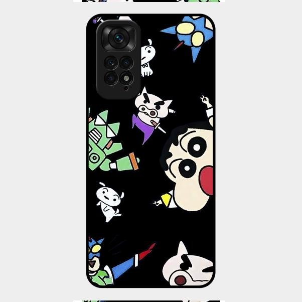 Cartoon Pattern Glass Case Cover For Redmi Note 11