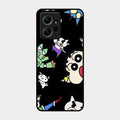 Cartoon Pattern Glass Case Cover For Redmi Note 12 4G