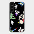 Cartoon Pattern Glass Case Cover For Samsung Galaxy S22 Plus 5G