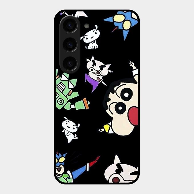 Cartoon Pattern Glass Case Cover For Samsung Galaxy S23 5G