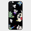 Cartoon Pattern Glass Case Cover For Samsung Galaxy S23 Fe 5G