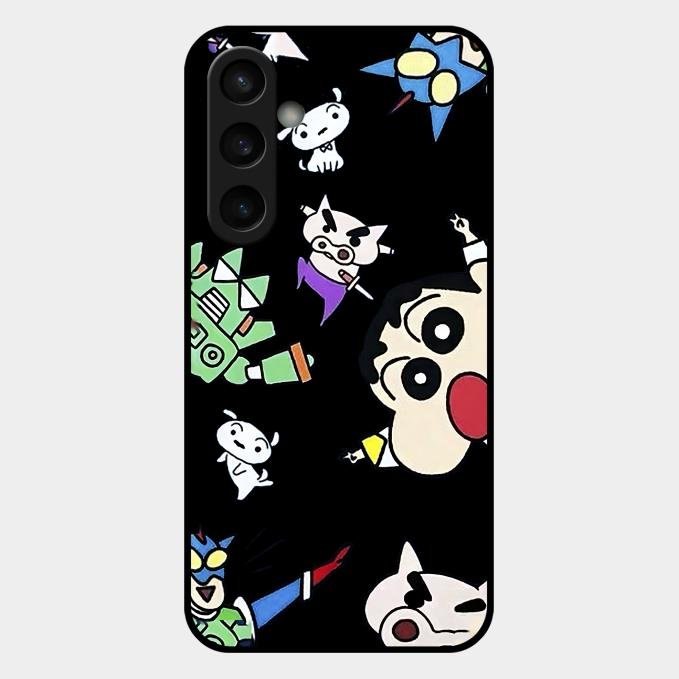 Cartoon Pattern Glass Case Cover For Samsung Galaxy S23 Fe 5G