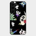 Cartoon Pattern Glass Case Cover For Samsung Galaxy S23 Plus 5G