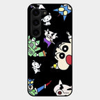 Cartoon Pattern Glass Case Cover For Samsung Galaxy S23 Plus 5G