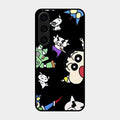Cartoon Pattern Glass Case Cover For Samsung Galaxy S24 Fe 5G