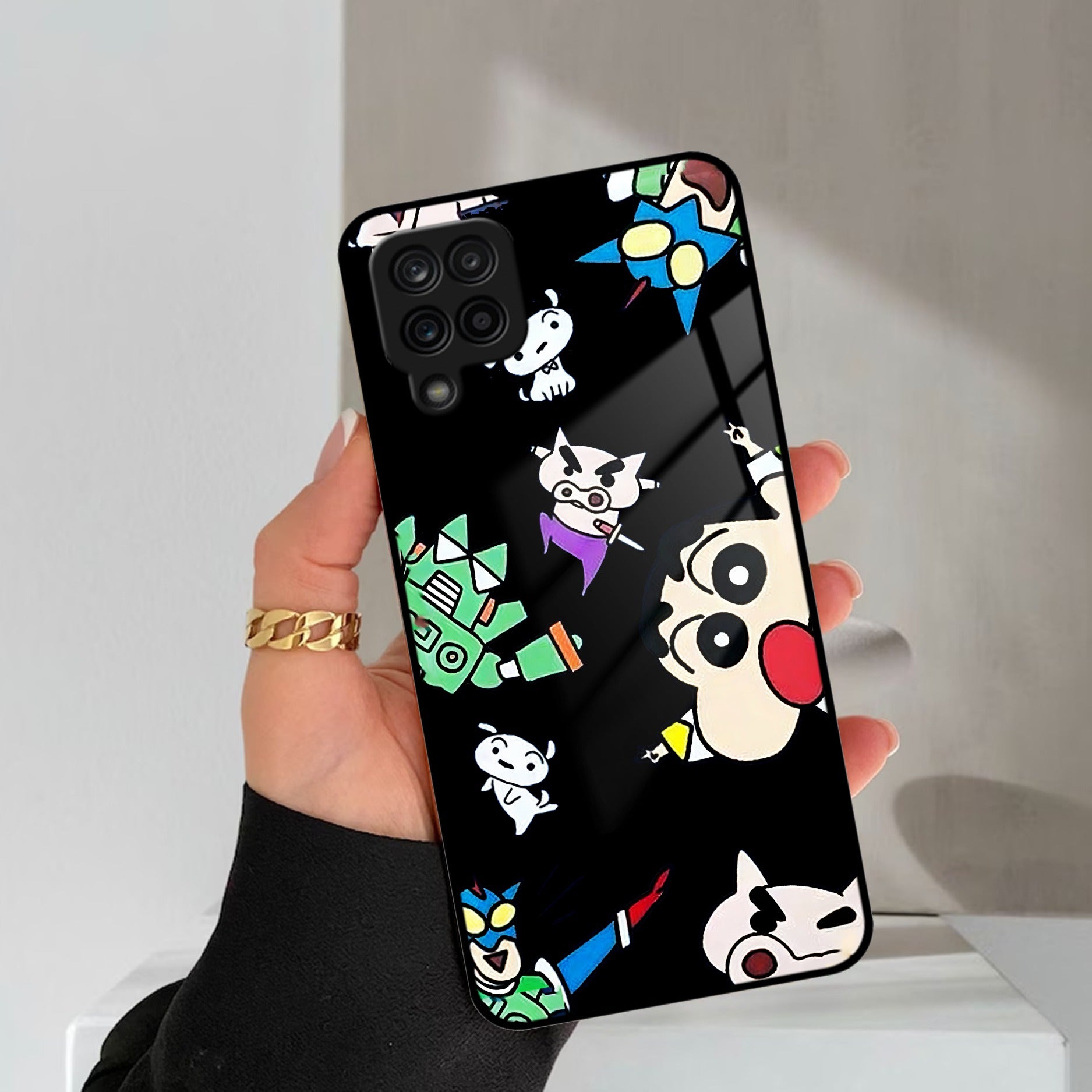 Cartoon Pattern Glass Case Cover For Samsung Galaxy A42 5G