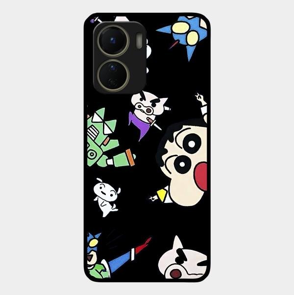 Cartoon Pattern Glass Case Cover For Vivo - ShopOnCliQ