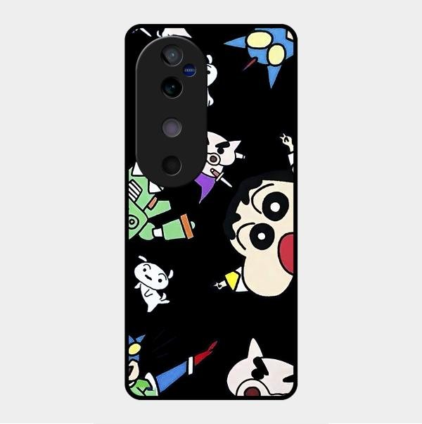 Cartoon Pattern Glass Case Cover For Vivo V40 5G