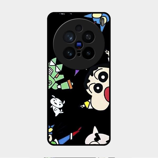 Cartoon Pattern Glass Case Cover For Vivo - ShopOnCliQ