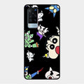 Cartoon Pattern Glass Case Cover For Vivo X60 5G