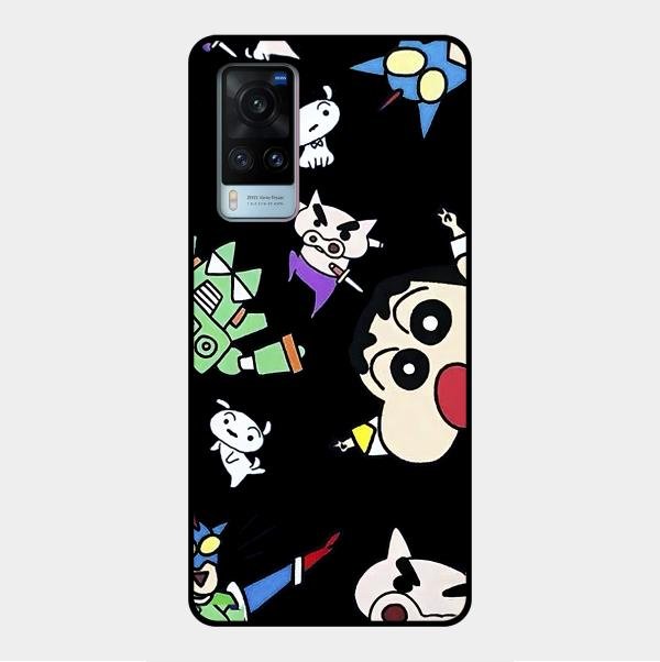 Cartoon Pattern Glass Case Cover For Vivo X60 5G