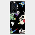 Cartoon Pattern Glass Case Cover For Vivo X60 Pro Plus 5G