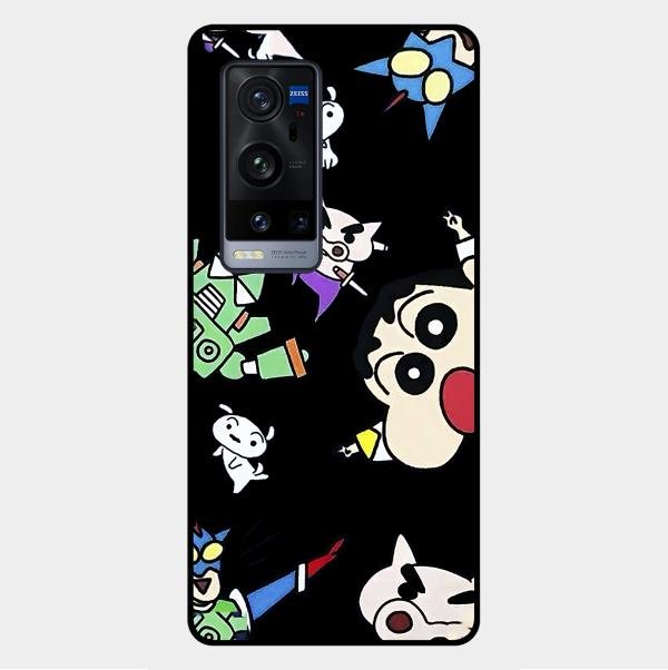 Cartoon Pattern Glass Case Cover For Vivo X60 Pro Plus 5G