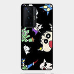 Cartoon Pattern Glass Case Cover For Vivo X70 Pro 5G