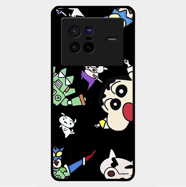 Cartoon Pattern Glass Case Cover For Vivo X80 5G