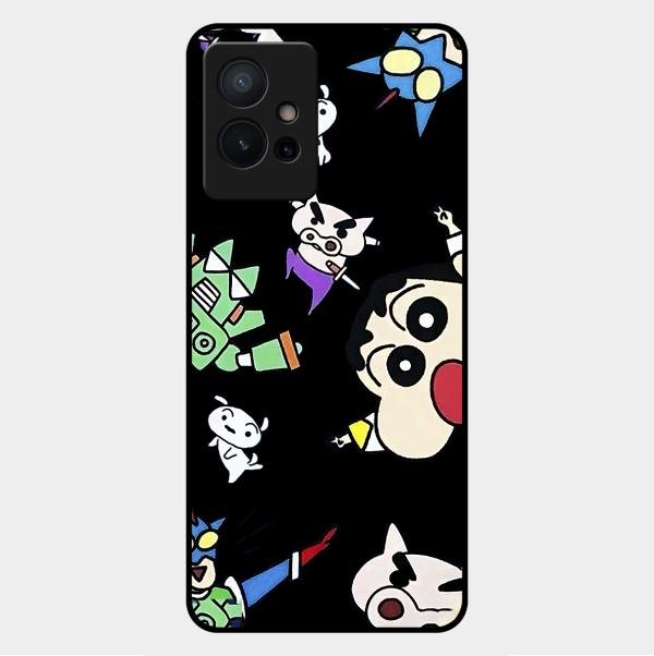 Cartoon Pattern Glass Case Cover For Vivo Y75 5G