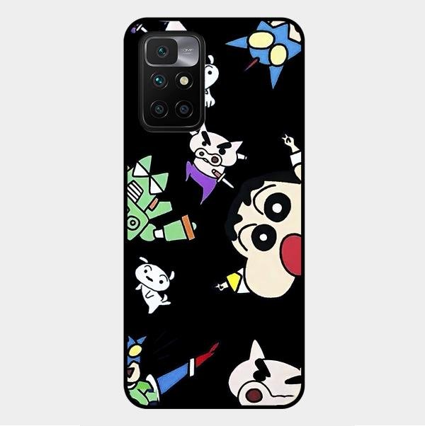 Cartoon Pattern Glass Case Cover For Xiaomi Redmi 10 Prime