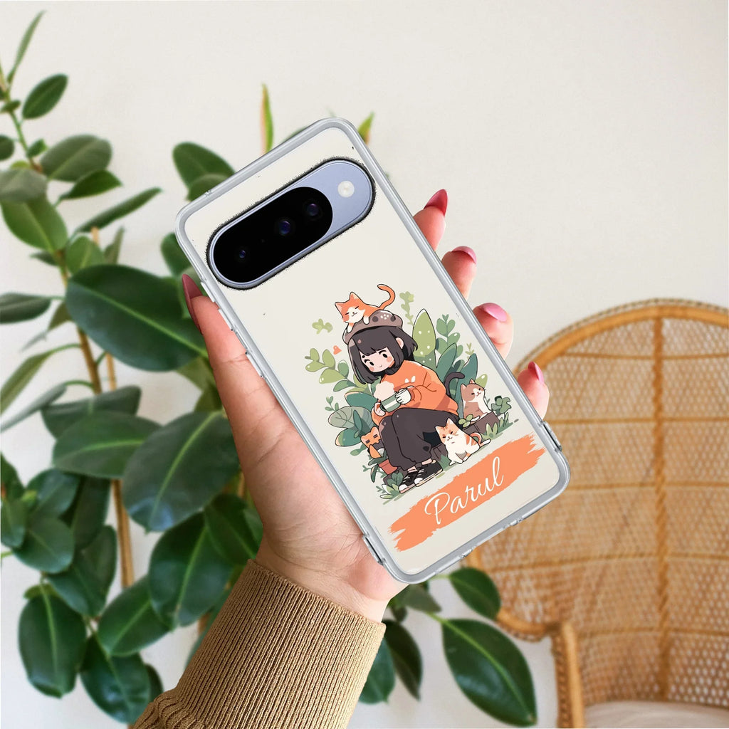 Cat Lover Customize Anti Yellow Case For Google Pixel 10